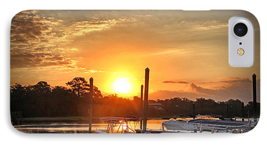 Sunrise iPhone 8 Case featuring the photograph Bradley Creek Sunday Sunrise #3 by Phil Mancuso