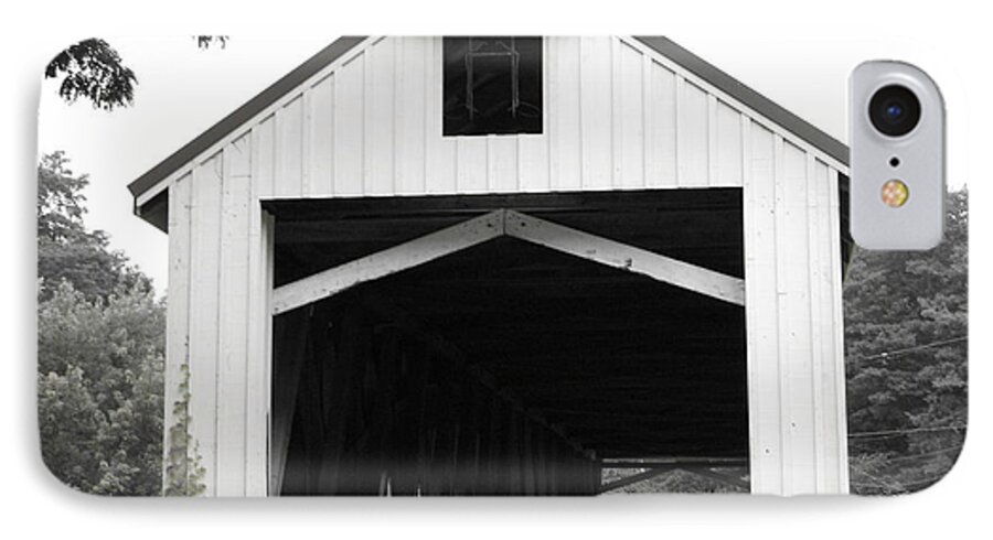 Covered Bridge iPhone 8 Case featuring the photograph Bridge Over Troubled Waters by Michael Krek