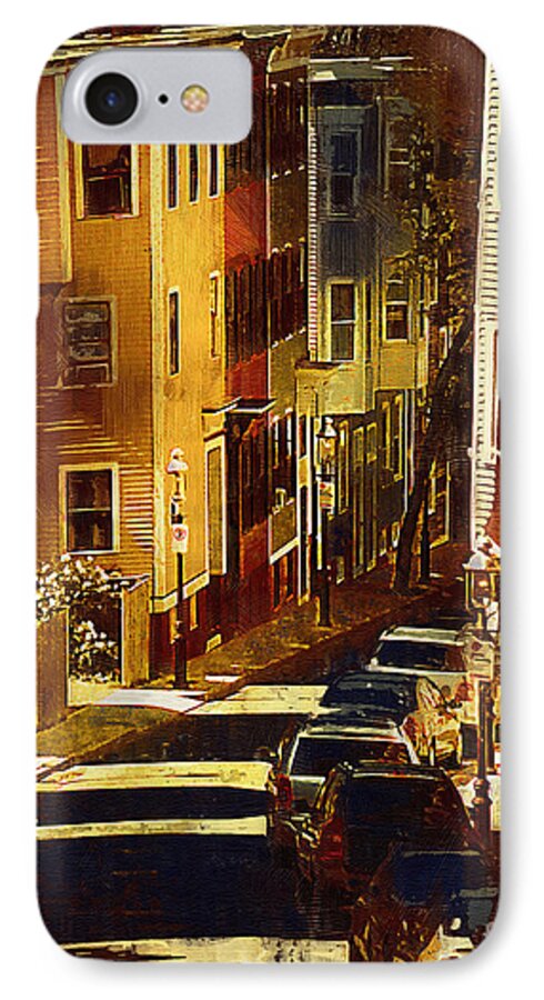 Street-scene iPhone 8 Case featuring the painting Bunker Hill by Kirt Tisdale