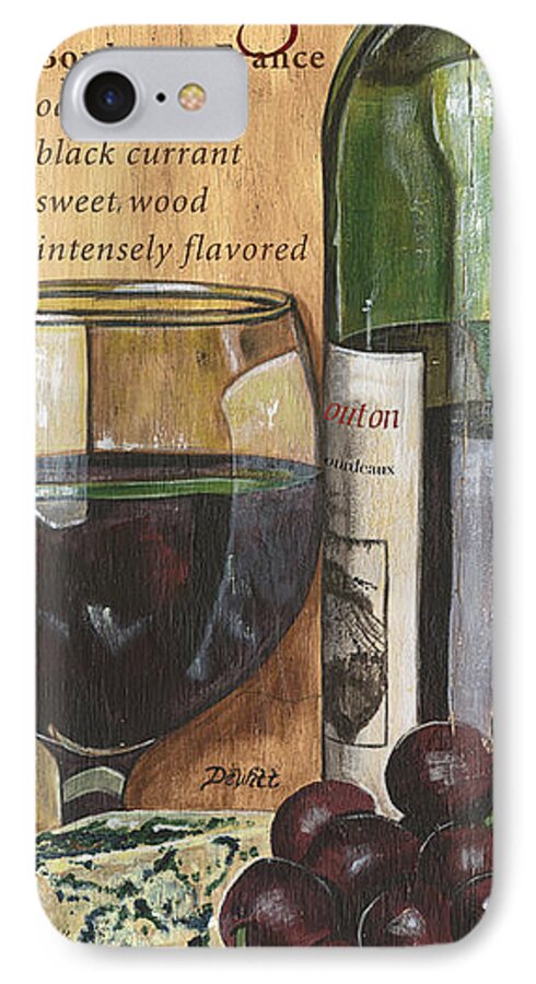 Cabernet iPhone 8 Case featuring the painting Cabernet Sauvignon by Debbie DeWitt