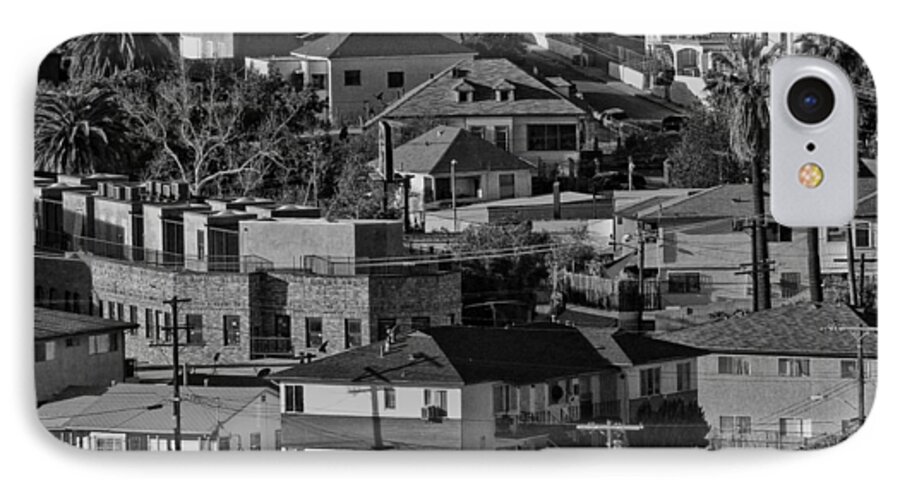 Black And White iPhone 8 Case featuring the photograph California Casbah by Guillermo Rodriguez