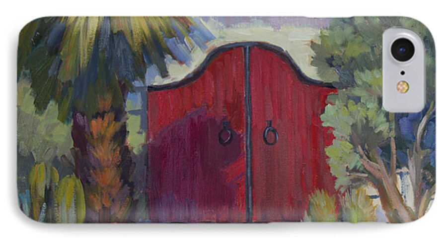 Casa Tecate iPhone 8 Case featuring the painting Casa Tecate Gate 2 by Diane McClary