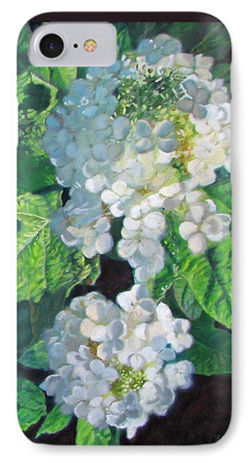 Hydrangea iPhone 8 Case featuring the painting Celebration Sunrise by Bonnie Mason