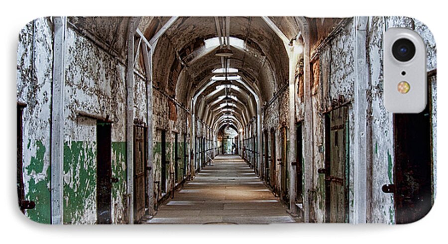 Eastern State Penitentiary iPhone 8 Case featuring the photograph Cell Block One by Michael Dorn