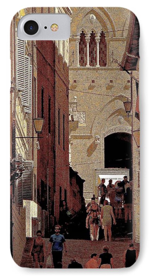 Siena iPhone 8 Case featuring the photograph Chiaroscuro Siena by Ira Shander