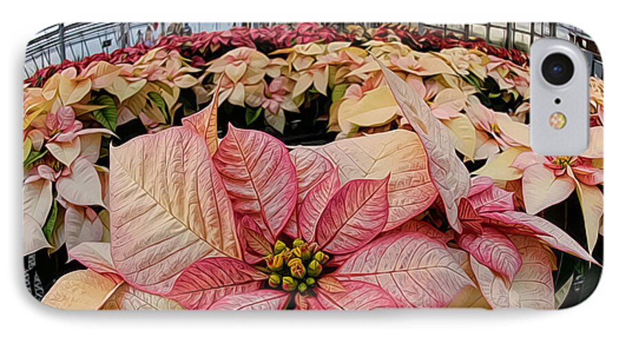 Landscape iPhone 8 Case featuring the photograph Christmas in the greenhouse by Sami Martin