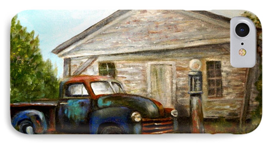 Truck iPhone 8 Case featuring the painting Chromatic Chevy by Sandra Nardone