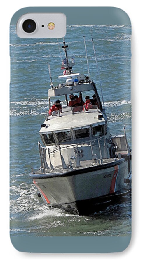 Ship iPhone 8 Case featuring the photograph Coast Guard at Depot Bay by Chris Anderson