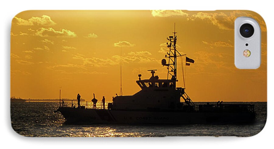 Sky iPhone 8 Case featuring the photograph Coast Guard in Paradise - Key West by Bob Slitzan