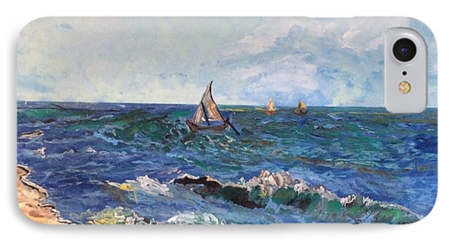 Vangogh iPhone 8 Case featuring the painting Come Sail With Me by Belinda Low