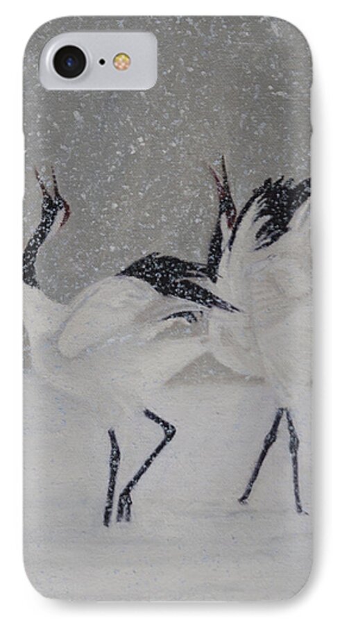 Bird iPhone 8 Case featuring the painting Courtship Dance by Masami Iida