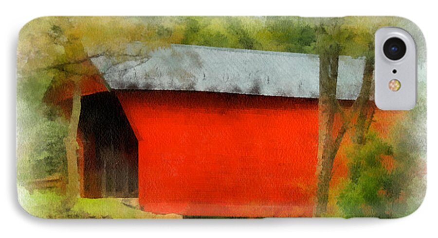 Covered Bridge iPhone 8 Case featuring the photograph Covered Bridge - Sinking Creek by Kerri Farley