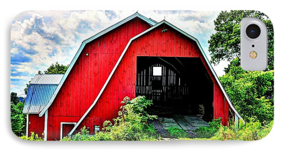 Vermont Dairy Barn iPhone 8 Case featuring the photograph Craftsbury Barn by John Nielsen