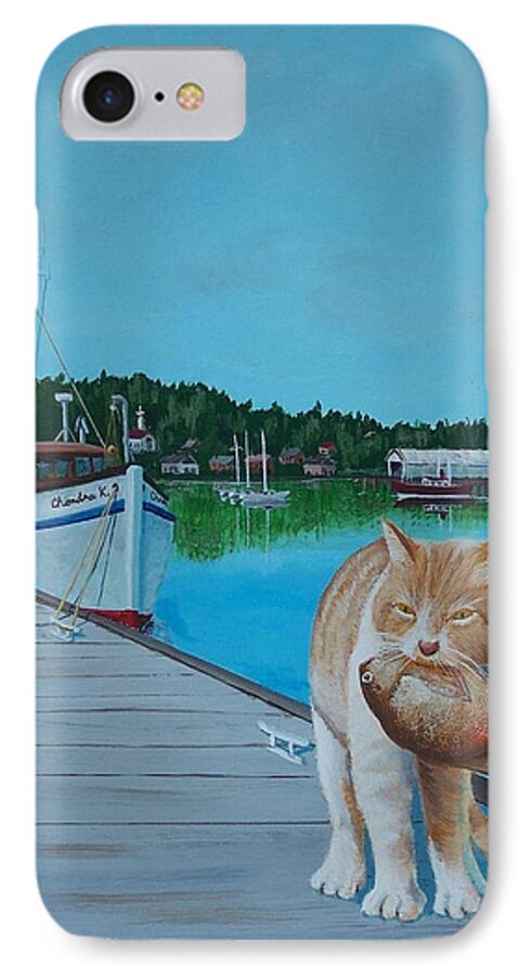 Fishing iPhone 8 Case featuring the painting Daily Catch by Gene Ritchhart