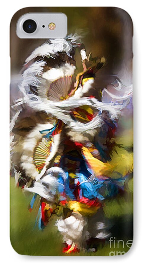 Indian iPhone 8 Case featuring the painting Dance by Linda Blair