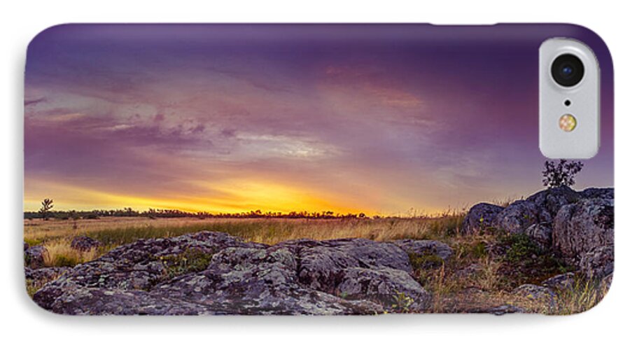 Ukraine iPhone 8 Case featuring the photograph Dawn at steppe by Dmytro Korol