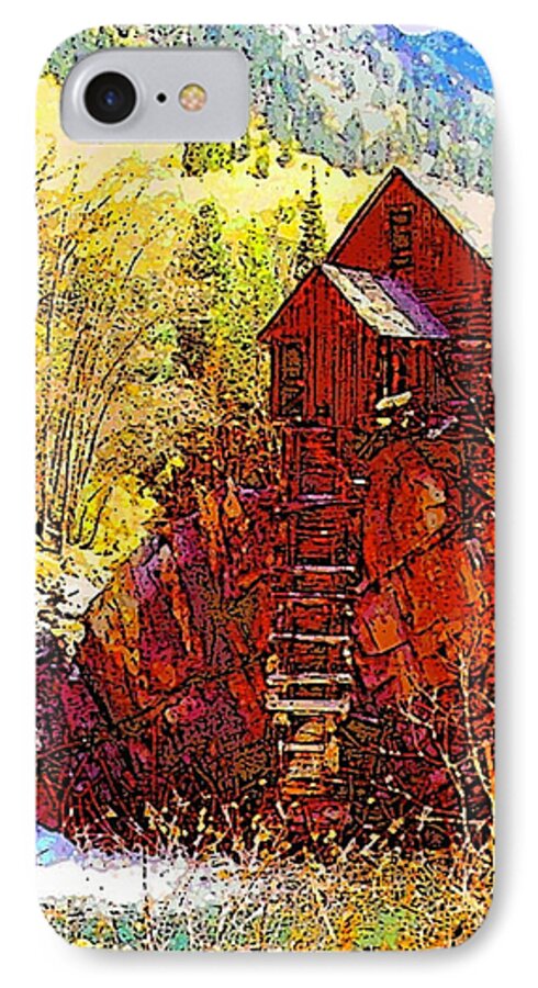 Art iPhone 8 Case featuring the digital art Deadhorse Mill by Dan Miller