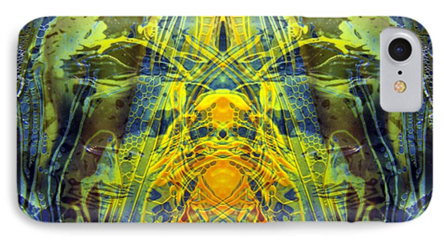 Surrealism iPhone 8 Case featuring the digital art Decalcomaniac Intersection 1 by Otto Rapp