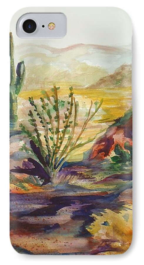 Desert iPhone 8 Case featuring the painting Desert Color by Charme Curtin