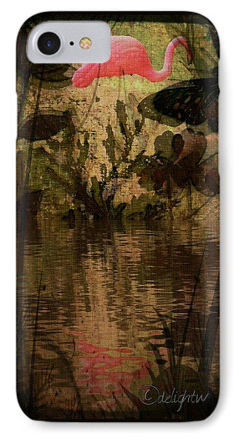 Bird iPhone 8 Case featuring the digital art Dinosaurs among us by Delight Worthyn