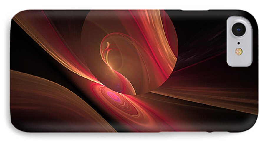 Fractal iPhone 8 Case featuring the digital art Disk Swirls by Gary Blackman