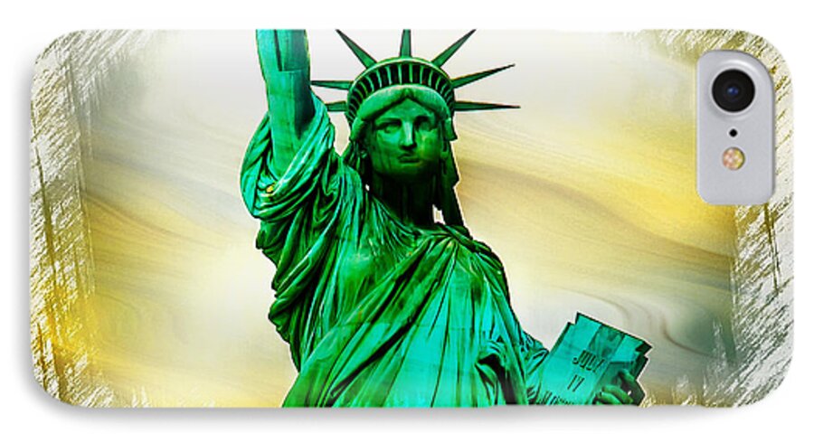Statue Of Liberty iPhone 8 Case featuring the photograph Dreams Of Liberation by Az Jackson