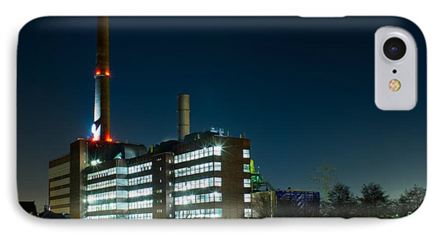 Factory iPhone 8 Case featuring the photograph Duisburg Thyssen Krupp Factory Apostel street by Daniel Heine