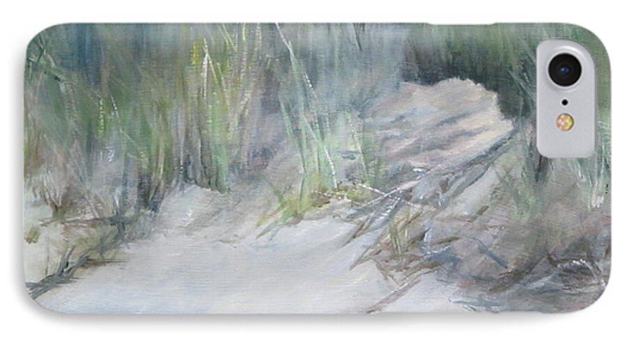 Dunes iPhone 8 Case featuring the painting Dunes on the Delaware by Paula Pagliughi