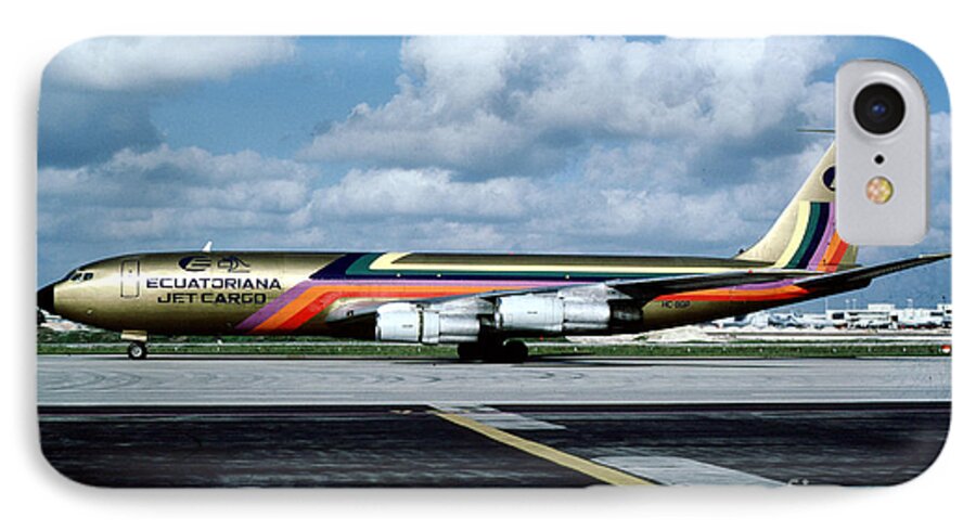Hc-bgp iPhone 8 Case featuring the photograph Ecuatoriana Jet Cargo Boeing 707-321C HC-BGP by Wernher Krutein