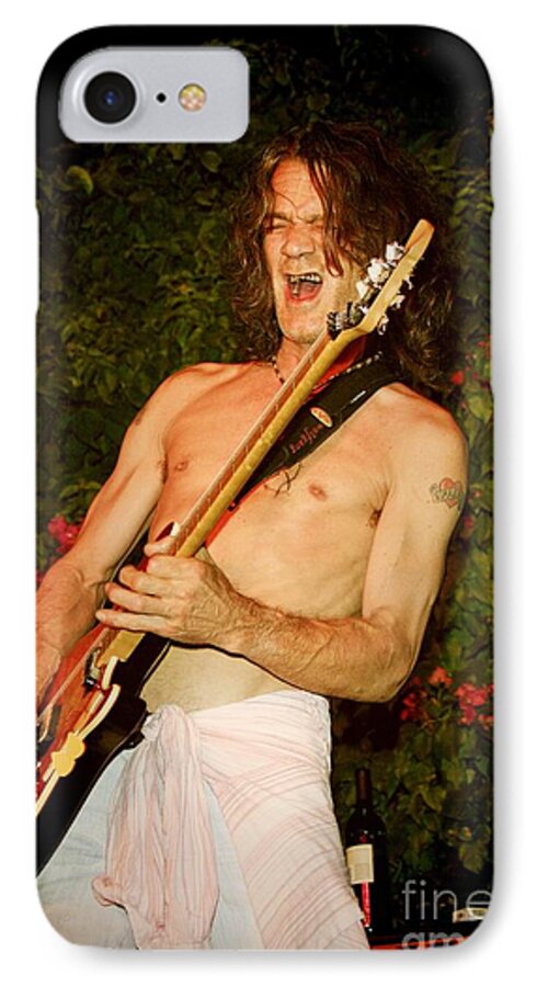 Eddie Van Halen iPhone 8 Case featuring the photograph Eddie Van Halen by Nina Prommer