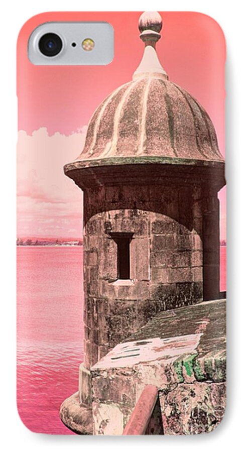 El Morro iPhone 8 Case featuring the photograph El Morro in the Pink by Alice Terrill