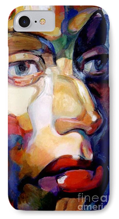 Woman iPhone 8 Case featuring the painting Face Of A Woman by Stan Esson