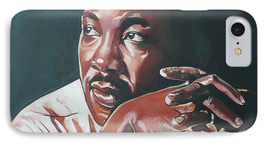 Dr. Martin Luther King iPhone 8 Case featuring the painting Father of Dreams by Belle Massey