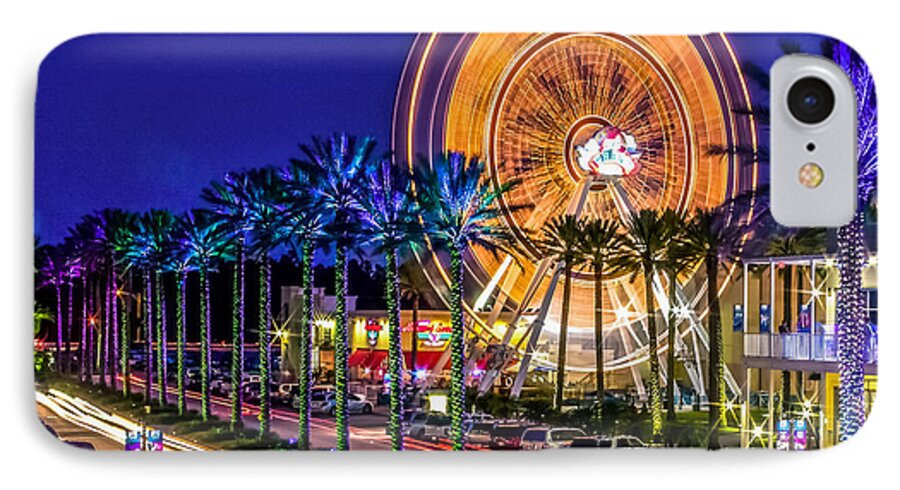 Alabama iPhone 8 Case featuring the photograph Ferris Wheel At The Wharf by Traveler's Pics