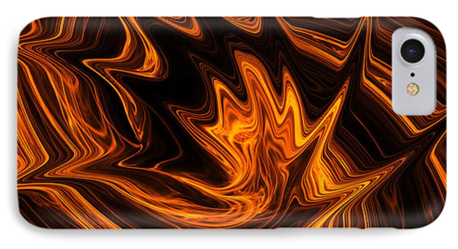 Fire iPhone 8 Case featuring the digital art Fire Dancer by Andrew Selby