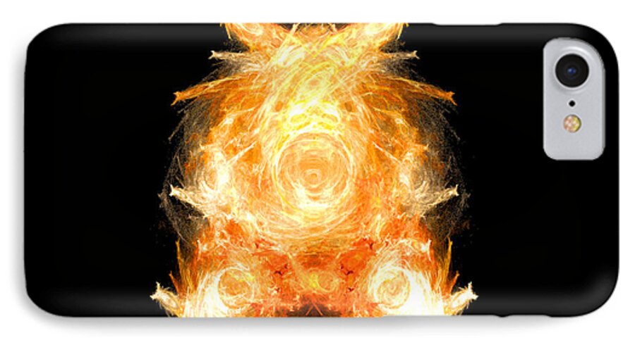 Fire iPhone 8 Case featuring the digital art Fire Pig by R Thomas Brass