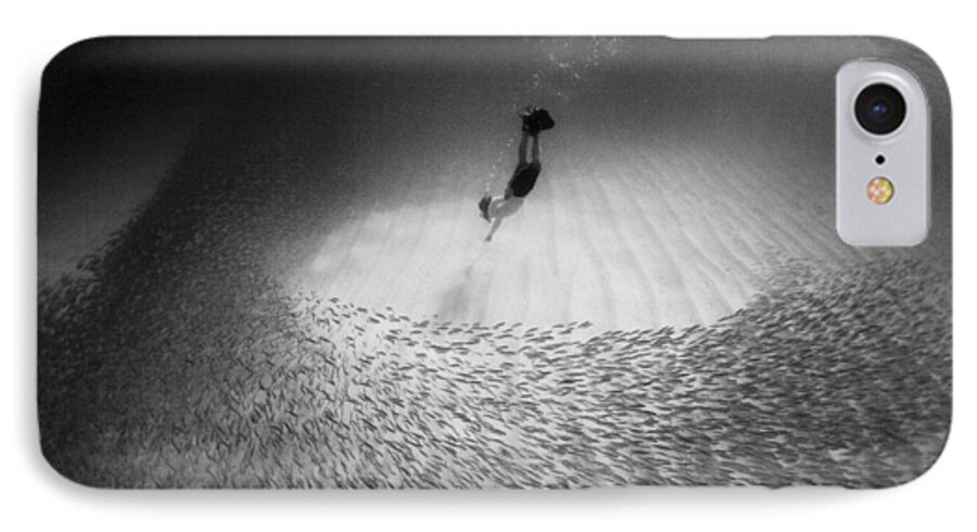 Sea iPhone 8 Case featuring the photograph Fish Dive by Sean Davey