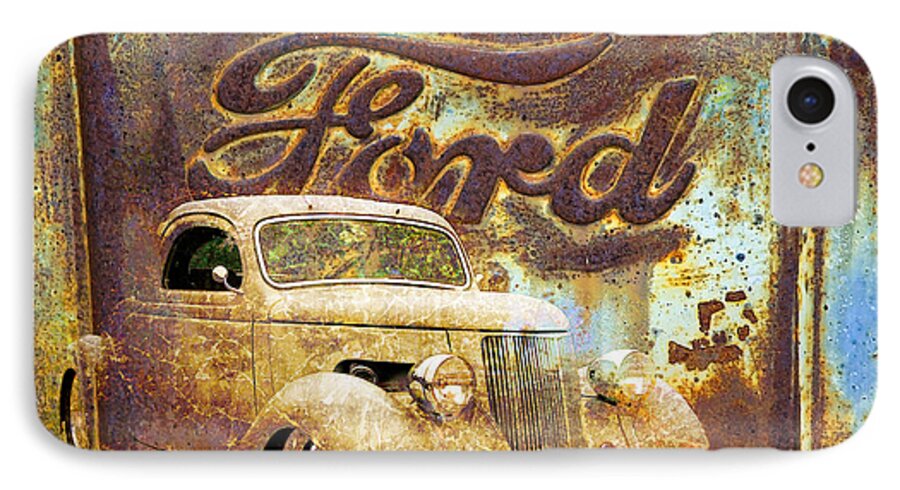 Rust iPhone 8 Case featuring the photograph Ford Coupe Rust by Steve McKinzie