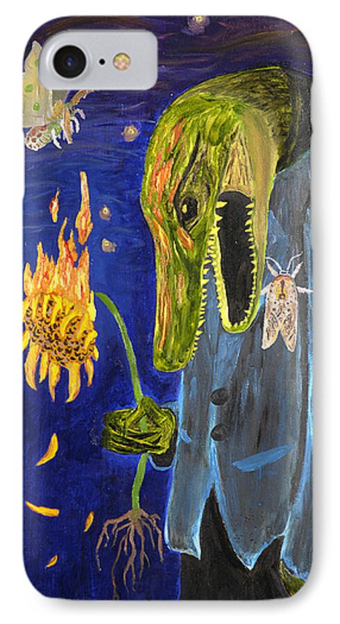 Ennis iPhone 8 Case featuring the painting Forlorn Disideratum by Christophe Ennis