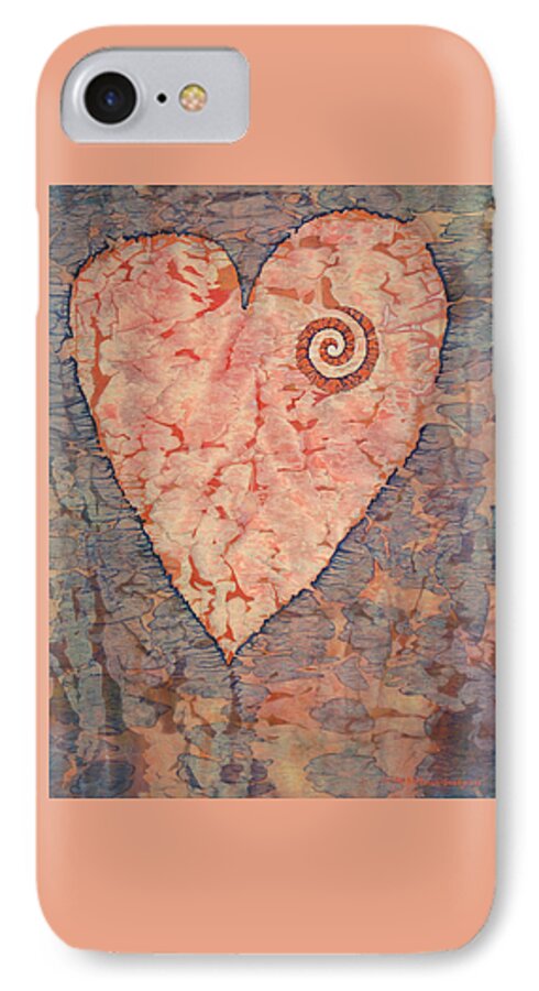 Heart iPhone 8 Case featuring the painting From The Heart by Lynda Hoffman-Snodgrass