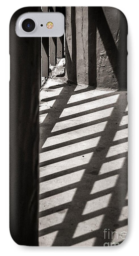 Santa Fe iPhone 8 Case featuring the photograph Gate Shadows II by Sherry Davis