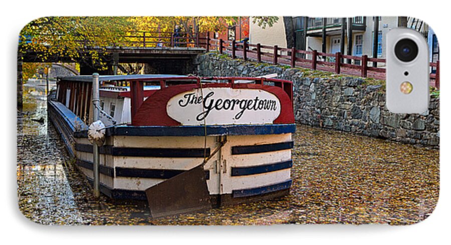 Barge iPhone 8 Case featuring the photograph Georgetown Barge by Jerry Fornarotto