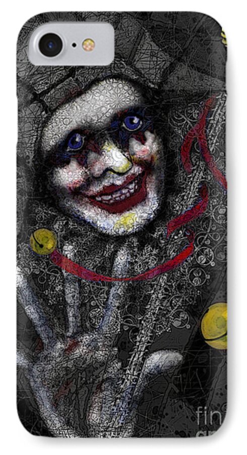 Ghost iPhone 8 Case featuring the digital art Ghost Harlequin by Carol Jacobs