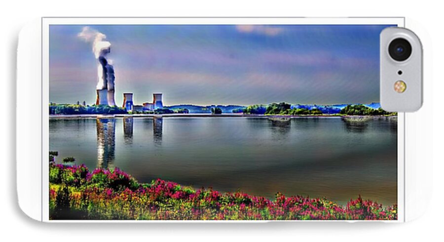 3 Mile Island iPhone 8 Case featuring the photograph Glowing 3 Mile Island by Kathy Churchman