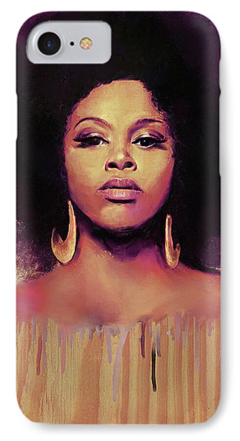 Mixed Media iPhone 8 Case featuring the mixed media Golden by Howard Barry