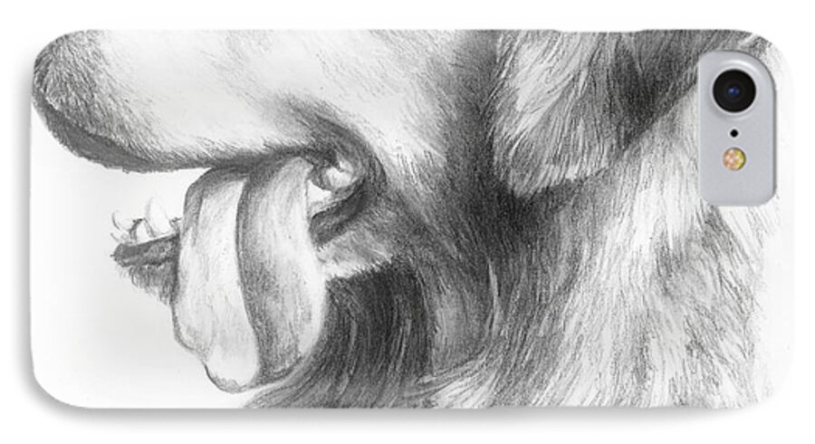 Dog iPhone 8 Case featuring the drawing Golden Retriever Study by Meagan Visser