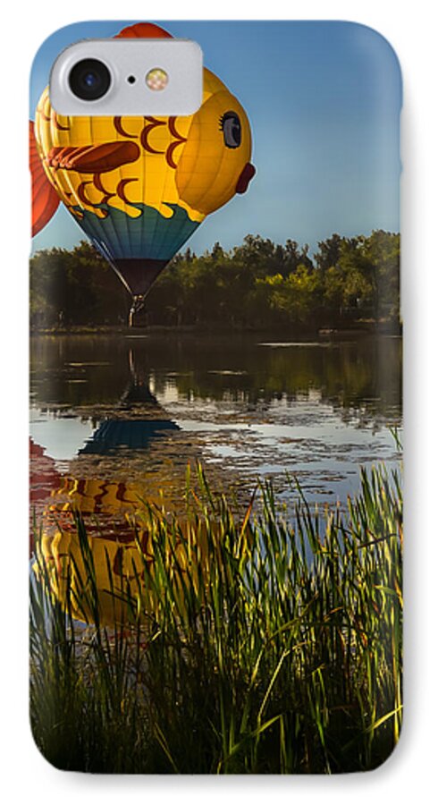 Goldfish iPhone 8 Case featuring the photograph Goldfish Reflection by Linda Villers