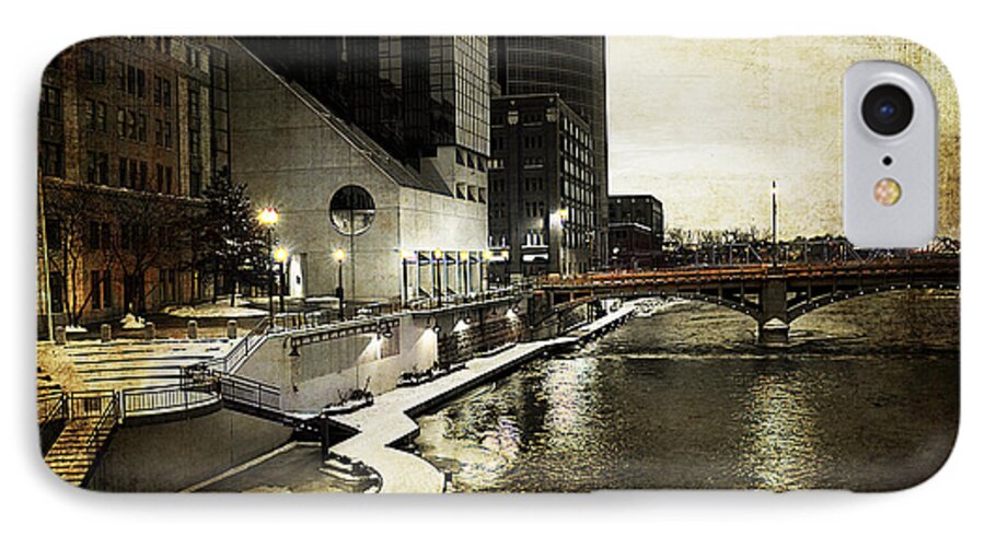 Evie iPhone 8 Case featuring the photograph Grand Rapids Grand River by Evie Carrier