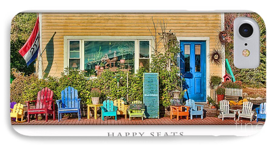 Chairs iPhone 8 Case featuring the photograph Happy Seats by Diane Enright