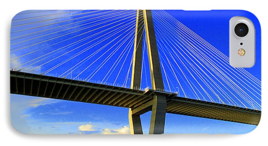 Arthur Ravenel Jr Bridge iPhone 8 Case featuring the photograph Harbor Bridge 3 by Randall Weidner